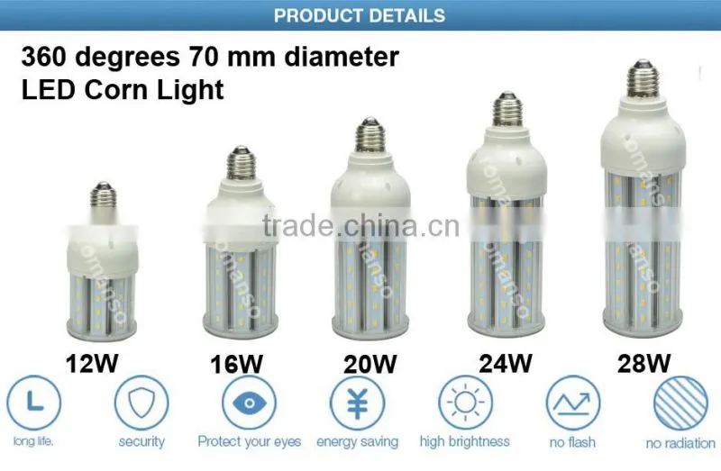 Alibaba China New design 45w e27 e40 led lamp 360 degree led corn light with CE RoHS