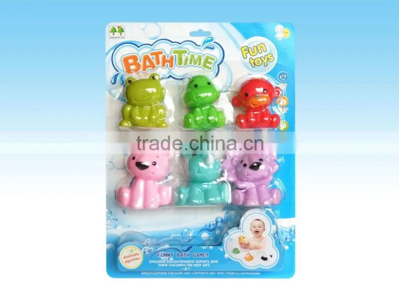 cartoon animal toys bath toys water squirt toys 6 style