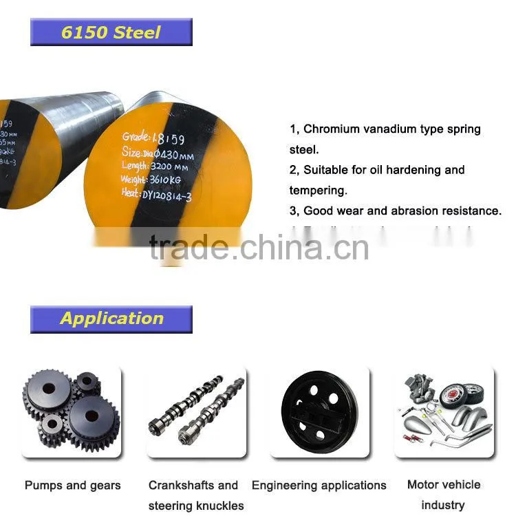 High Quality High Tensile Steel SAE 6150 Spring Steel Price