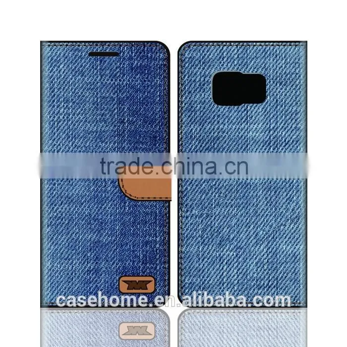 Jean Material Phone Cover Flip Case for Samsung Galaxy J2