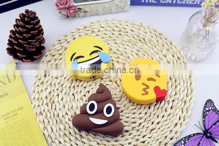 (2016 Emoji) Fashion cute smile cry face emoji carton power charger/emoji power bank/emoji mobile power