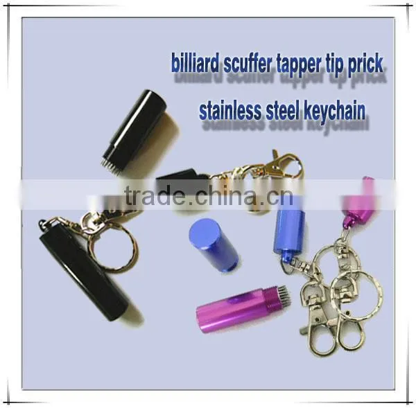 BILLIARD STICK CUE TIP TOOL CUE SHAPER TIP TAPPER KEY CHAIN