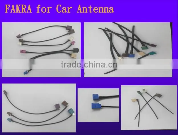 RF coaxial connector cable assembly, FAKRA connector with cables RG174/178/316...