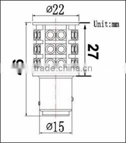 12v automotive led light BAY15d LED