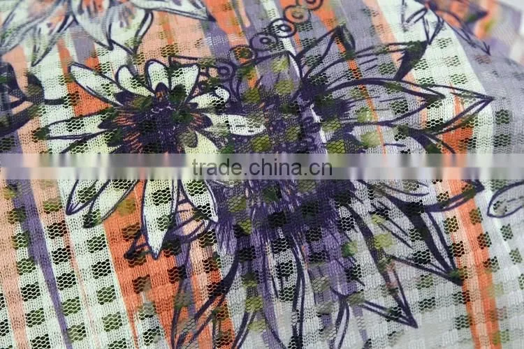 China factory cheap flower african print polyester lace fabric top quality