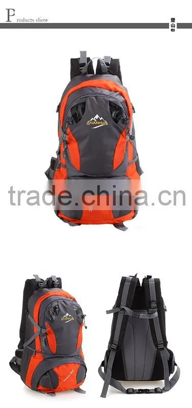 Fashion large capacity travel sports backpack, nylon waterproof fabric backpack