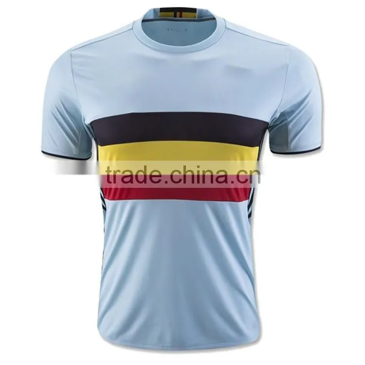 Newest European Cup home and Away Belgium thailand national team soccer jersey