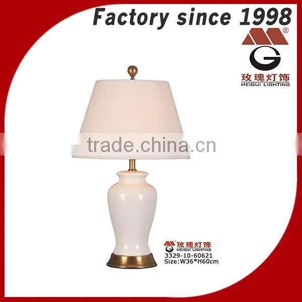 cream linen shade table lamps with ceramic base
