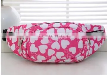 Most Popular Printing Polyester Walking Bag Customizable Multi-compartments Waist Bag
