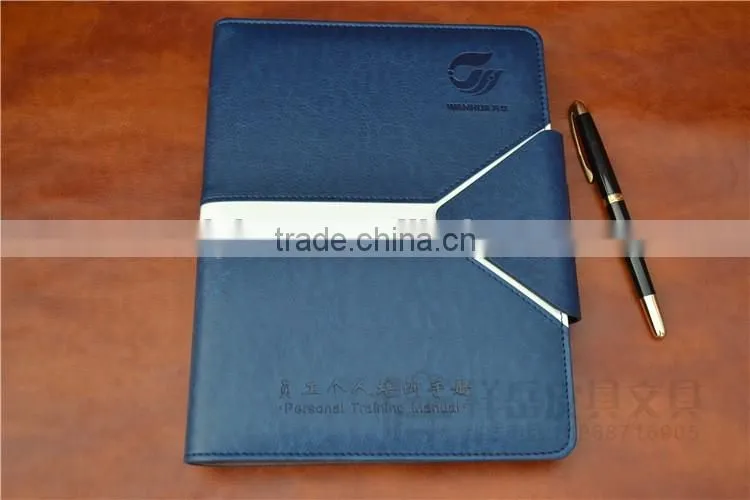 2015 business pu leather a5 notebook cover high quality agenda case nice design