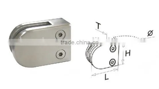 304/316 stainless steel railing glass clamps fitting