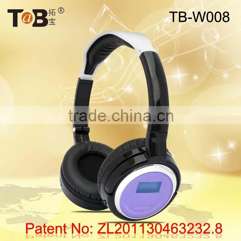 2015 New design Wireless Bluetooth Stereo TF Headphone With Mic