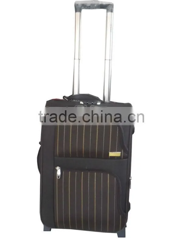 600D twill single ton 2 tone polyester aluminium trolley two wheels coffee trolley case
