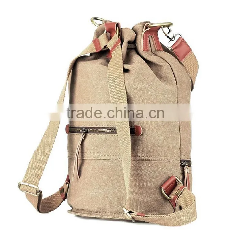 Green beautiful custom logo high standard school drawstring backpack bag