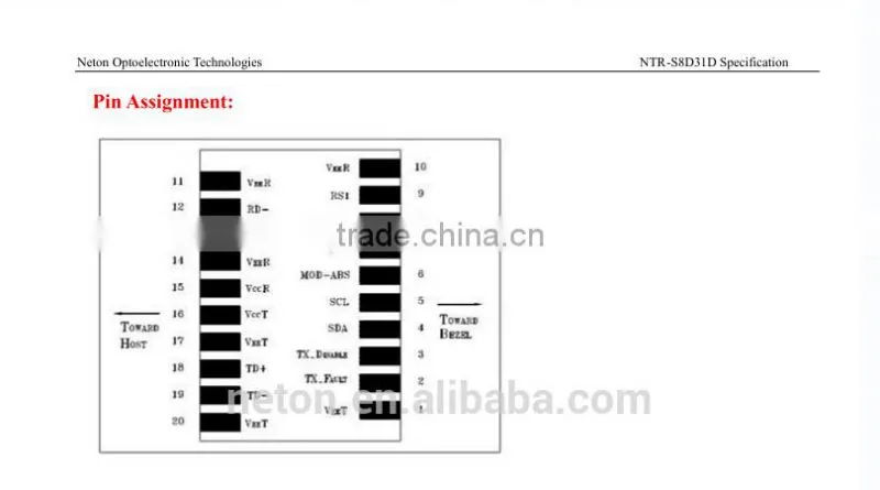 10G SFP optical switch receiver and transmitter Chengdu China supplier