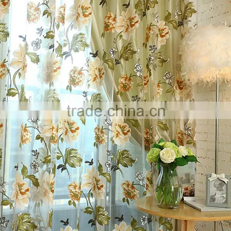 New Tulle Shielding Floral Curtains Window Screen Bedroom Living Room Decorations Curtains/drape/panel/treatment SV029981