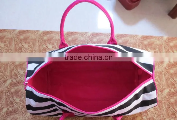 Travel bags low price with canvas stripe with factory price