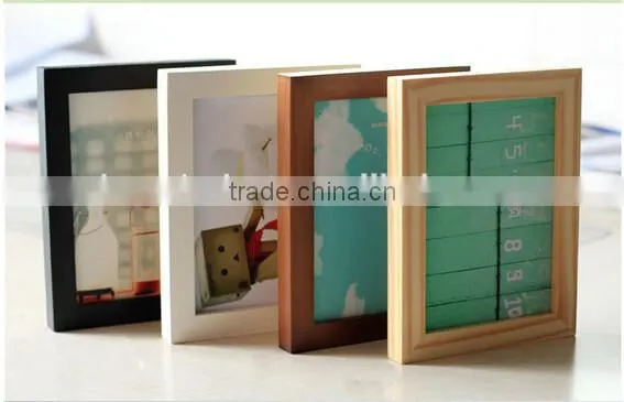 2016 Custom home decoration wooden wall photo frame of various sizes