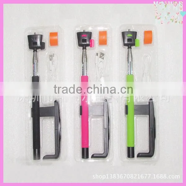 2014 hot selling Z07--5 bluetooth Telescopic Handheld Monopod with Tripod Mount Adapter for smart phone /Camera Photo Equipment