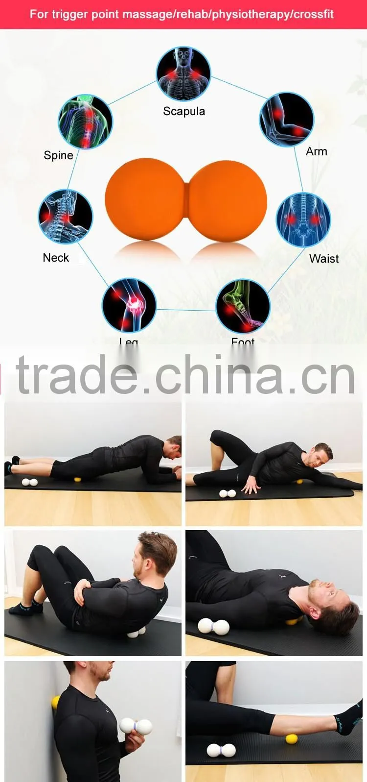 China Factory Peanut Massage Ball For Thoracic Spine
