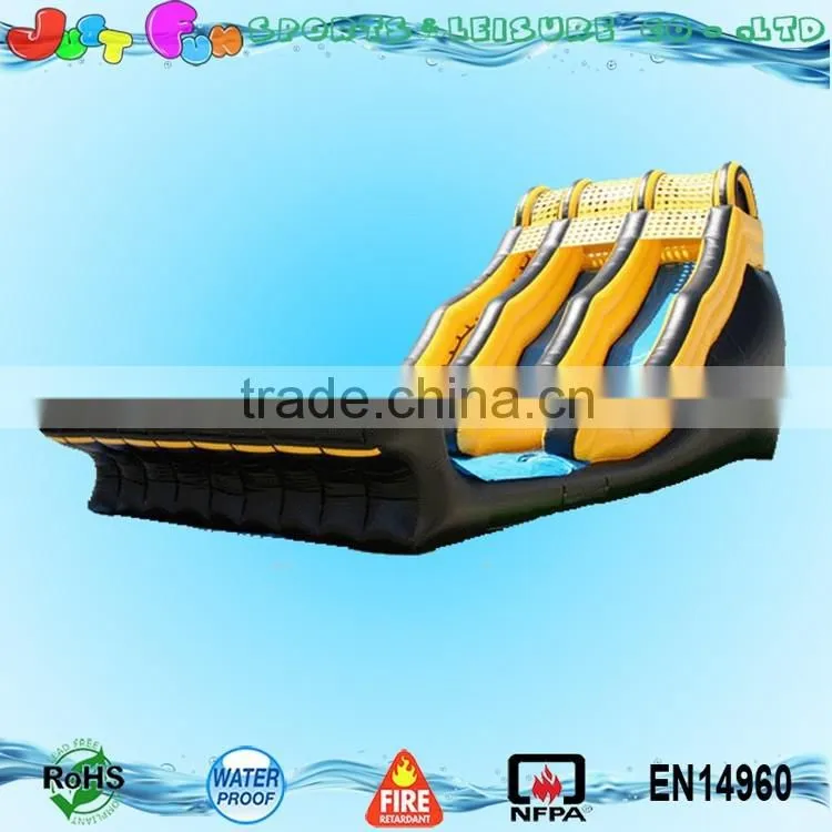 22ft double lane giant inflatable water slide with a pool for sale