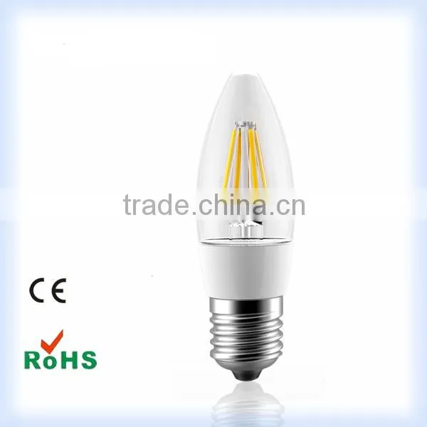 2.5W LED Candle Bulb E14/E26/E27 Glass Cover 100-240V CE/ROHS/UL Epistar Chip