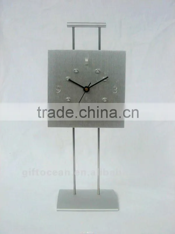 aluminum art metal desk clock, crafts aluminum clock