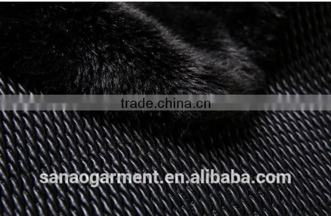 2015 European style women's thickening warm short sleeves imitation fur coat