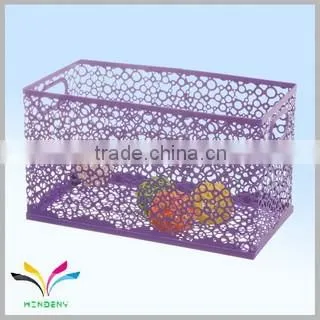 Sturdy Modern Style Metal Bath Toy Storage Box for Paper Organizer
