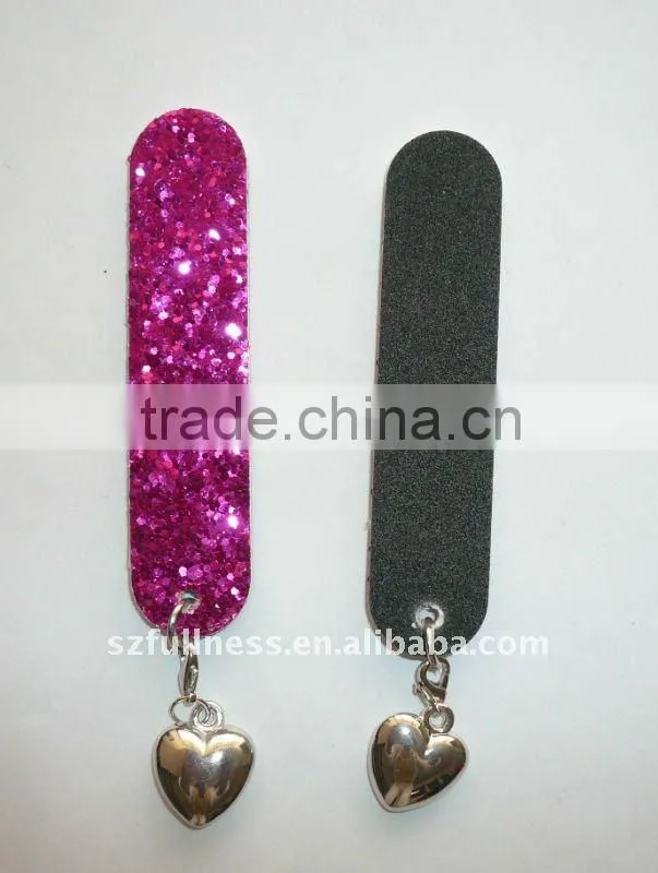 Bling nail file in a plastic case