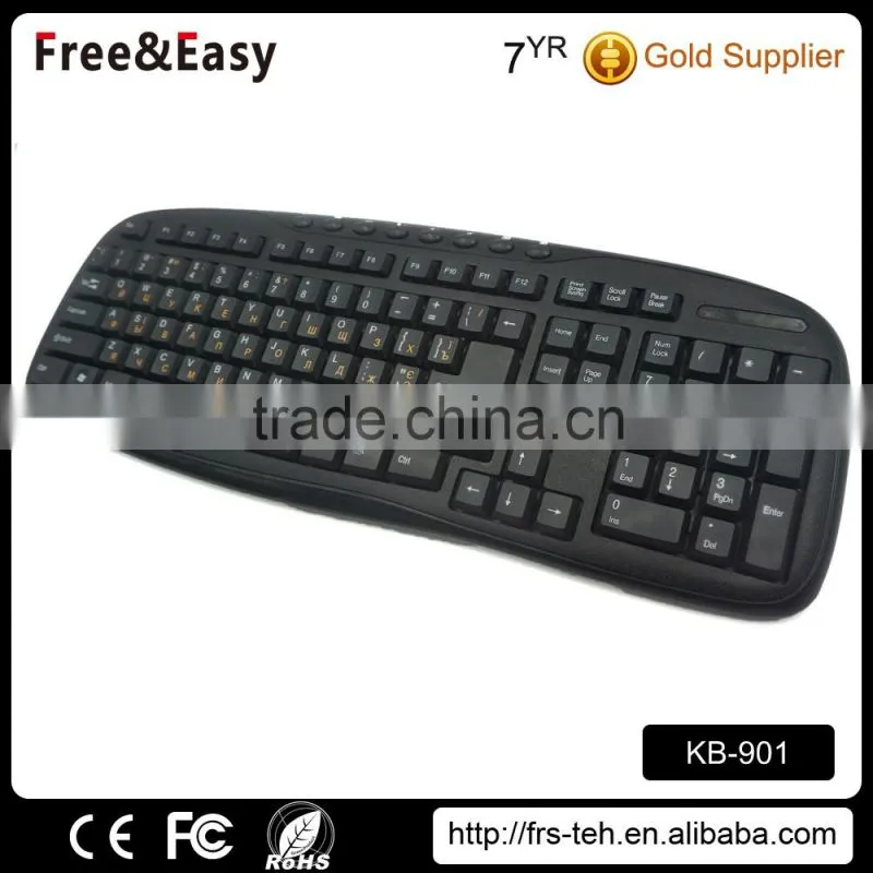 Ergonomics Style Wireless Type Element Mouse and Keyboard Set