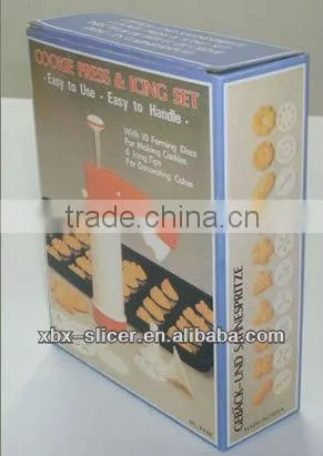 2015 Best prices plastic cookie press& icing set