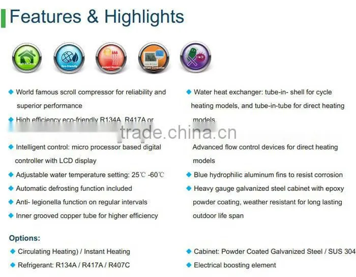 Air to water heat pumps