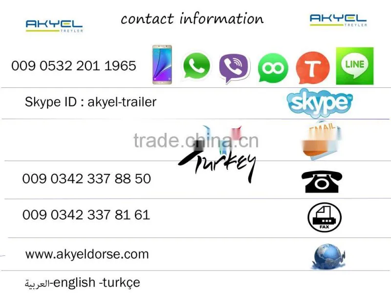 used akyel dump semi trailer model 2010
