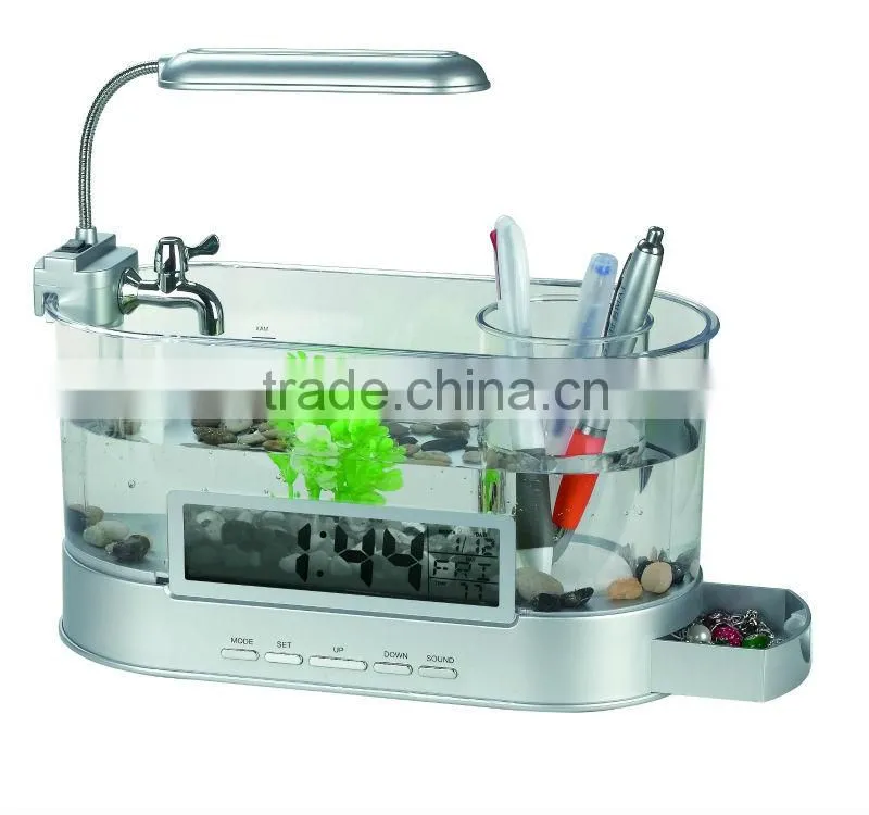 Fashionable USB Aquarium Desktop Fish Tank with led light