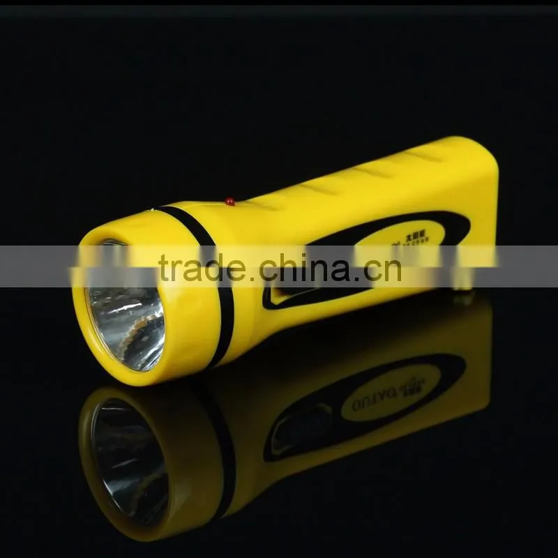 Solar Led Torch Flashlight Electronic Plastic Flashlight