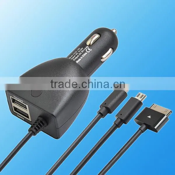 New products 2016 innovative Certificate 3 in1 cables usb car Charger