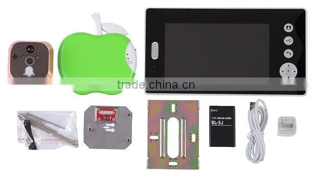 7" wireless digital peephole viewer with remote
