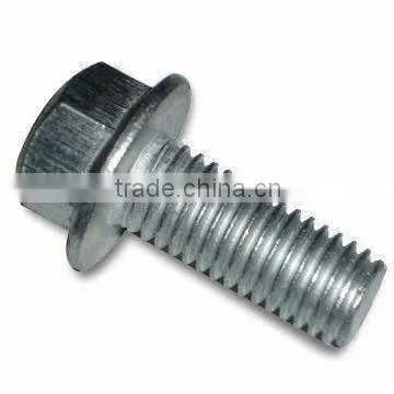 Full Threaded Black Zinc Plated Slotted Hex Washer Head Machine Screw With Different Size Are Avaliable