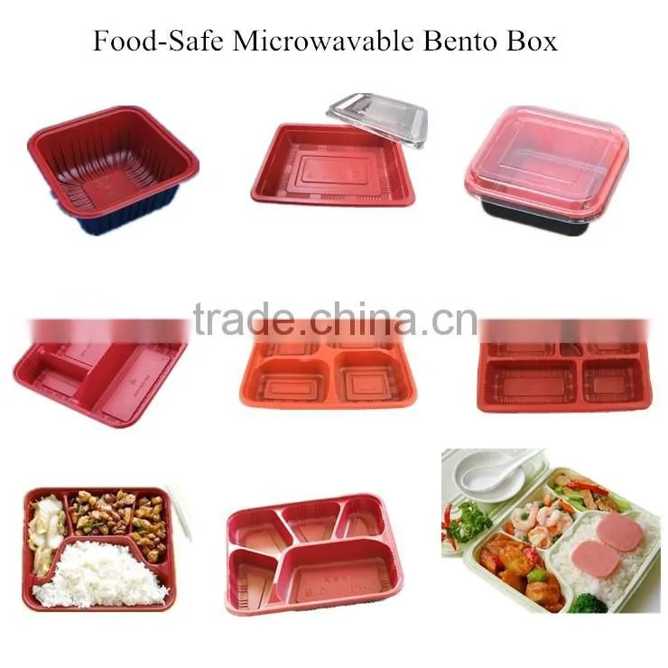 3 compartment plastic bento lunch box on sale