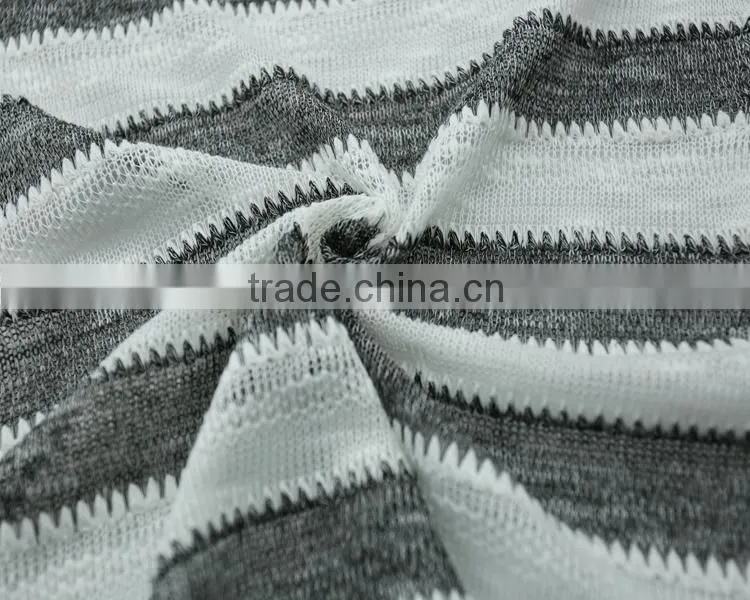Jiufan Textile Polyester Yarn Dyed Strip Soft Touch 100% Polyester BLK& White Textile Fabric for Clothing