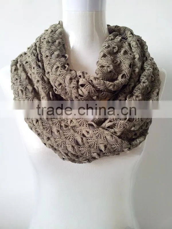 Wholesale Knited Loop Scarf Grey Crochet Loop Scarf Wholesale Knit Infinity Scraf 2015