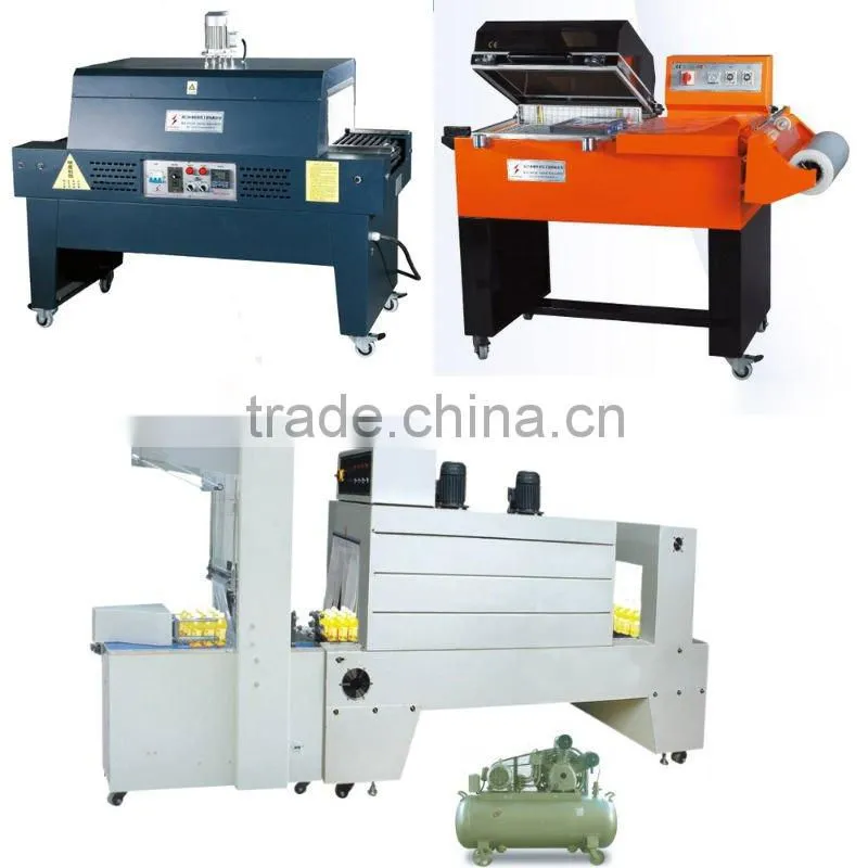 automatic PE film shrink wrapping machine/PE shrinkable film sleeve shrink wrapping machine
