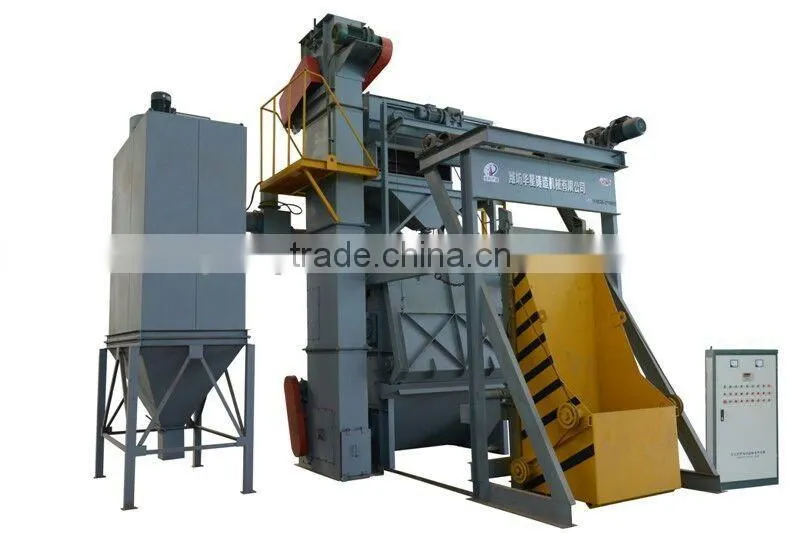 Rubber belt shot polishing machinery/sand blasting machine for forging burnishing /blasting equipment