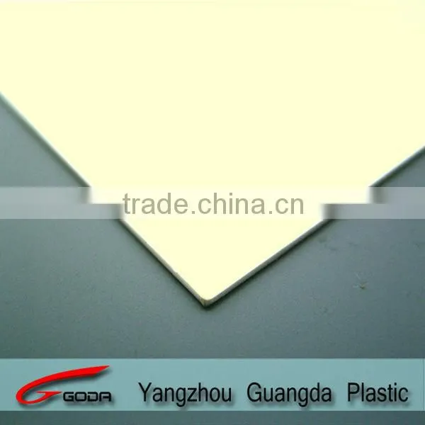 Light yellow matt plastic PVC sheets rigid for vaccum forming