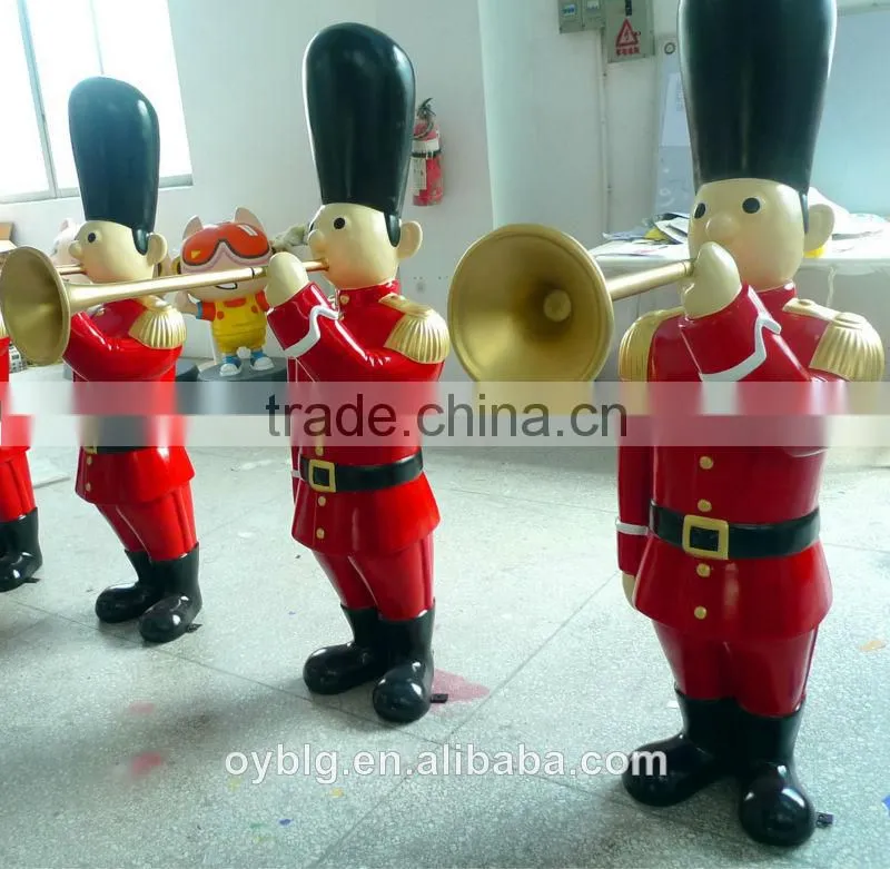 Fibreglass guards Christmas red front door decoration holiday winter decoration