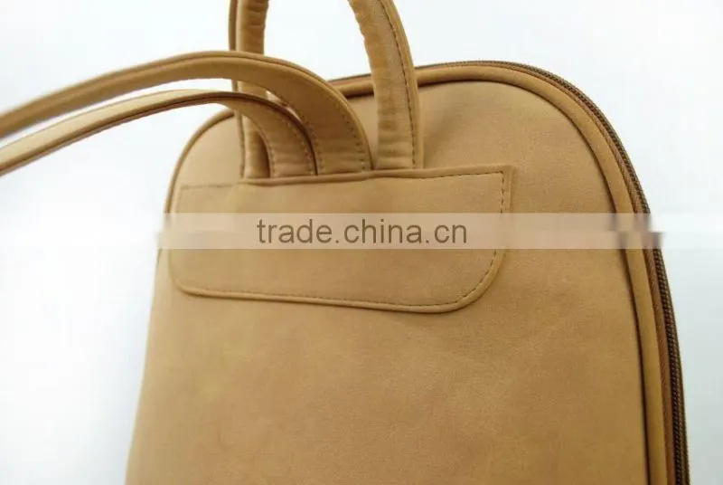 Uique design ladies durable khaki pu leather backpack with Chinese style pattern
