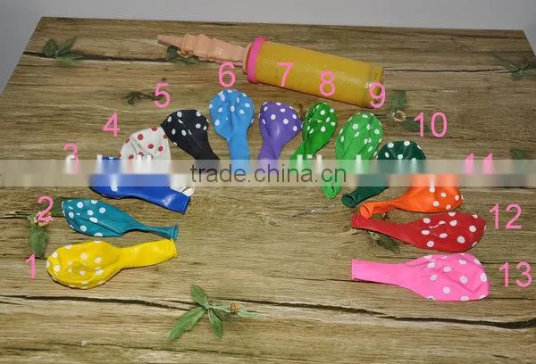 Best quality 12inch Colourful Party Decoration Polka Dot Balloons Latex balloons