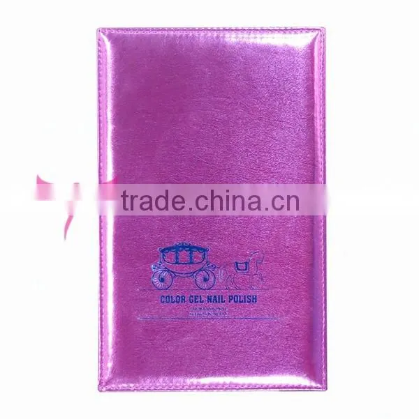 Rose color 162 space PU leather Nail Art Salon Color Chart Nail Gel Polish Display Book