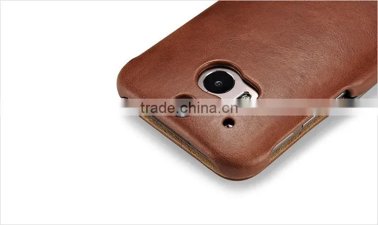 Genuine Leather Right Open Case For HTC ONE M8